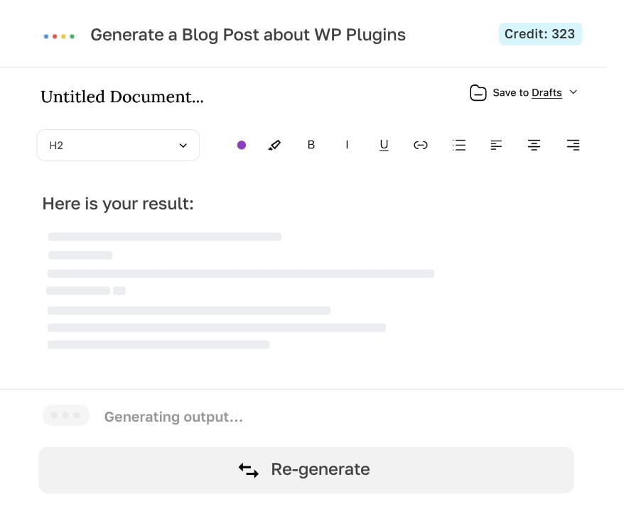 생성, 편집, 내보내기.